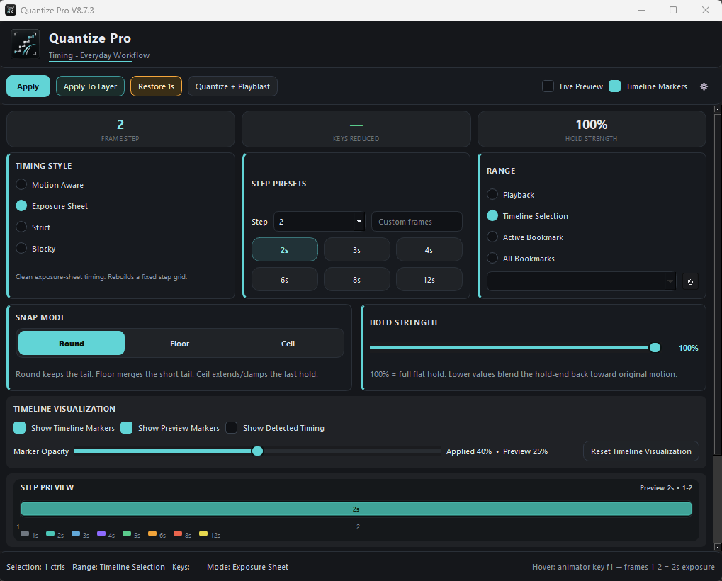 Quantize Pro — full UI
